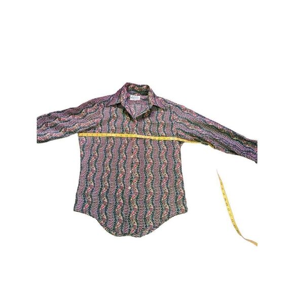 K-,mart vintage 70s butterfly collar button down. 100% poly size medium - Picture 1 of 8